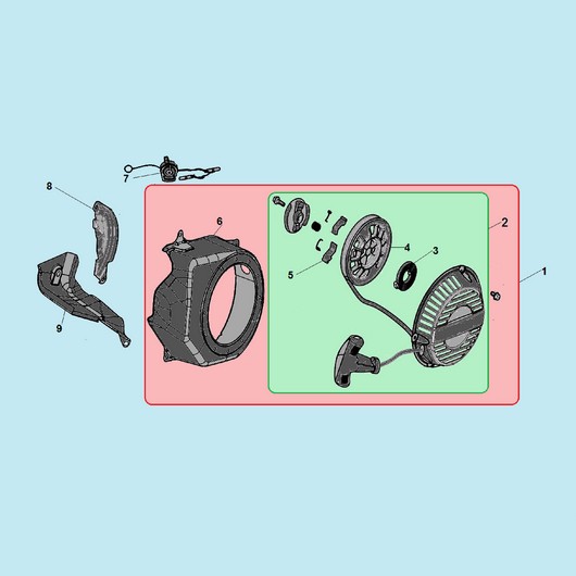 Стартер мотопомпы Champion GP52 до 2019 года